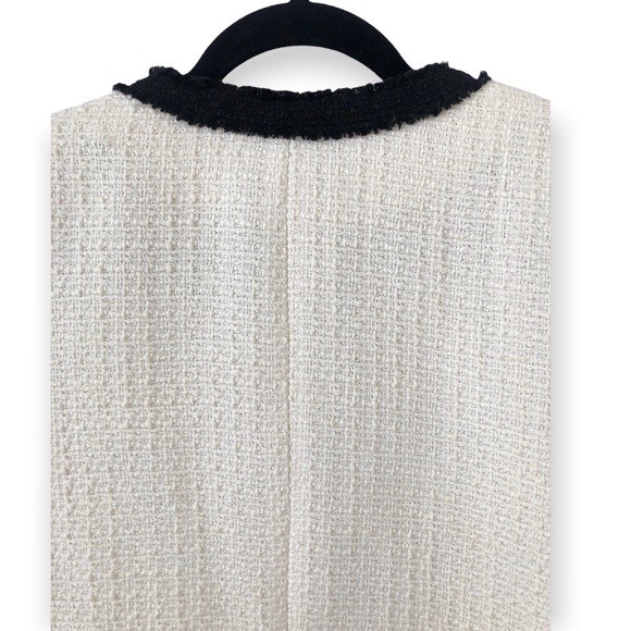 ❌SOLD❌H&M Classic Wool Blend White Tweed Jacket - Picture 9 of 13